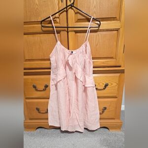 Divided Light Pink Ruffle Blouse